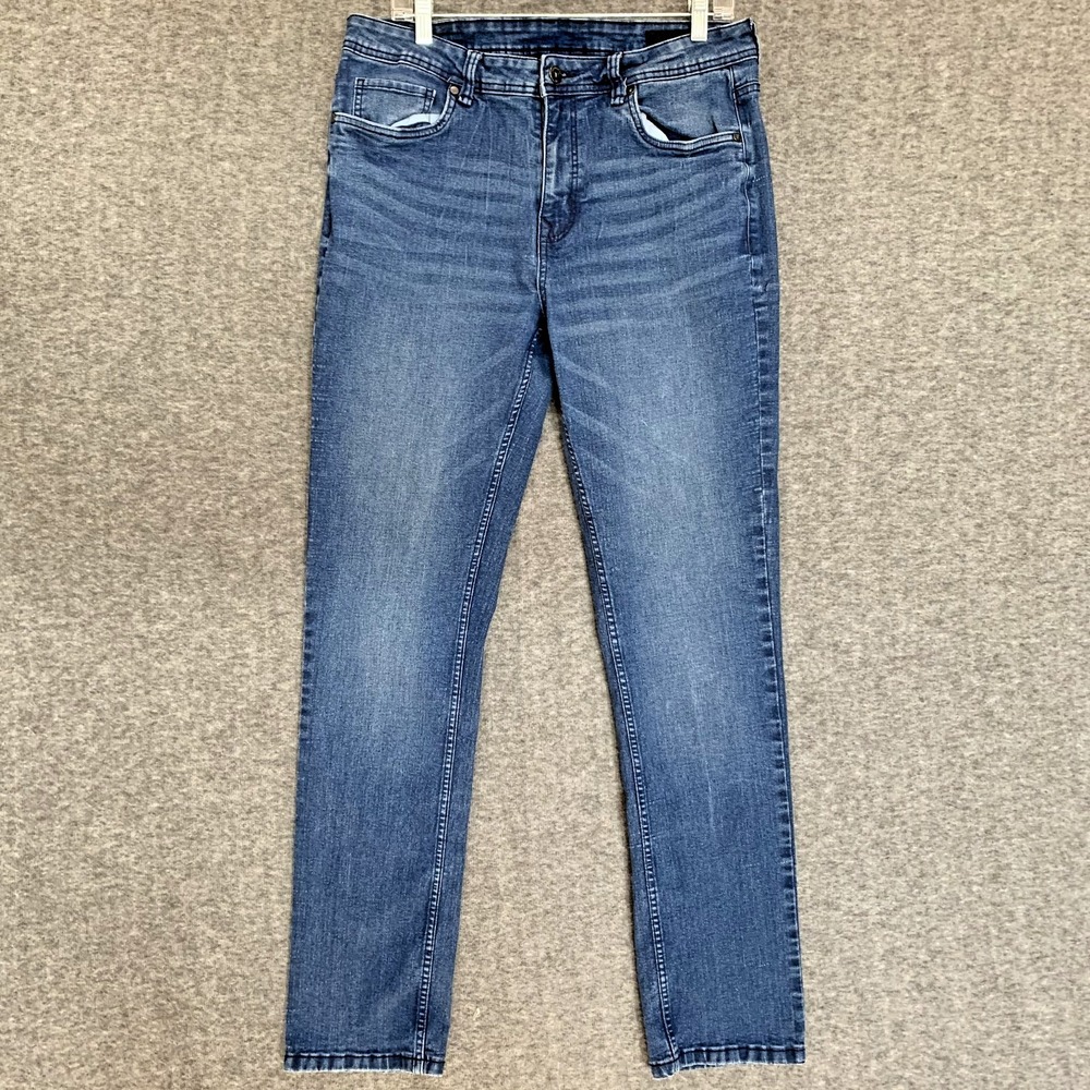 The Perfect Jean NYC Slim Thick Jeans Men 32x32 Medium Wash Blue Stretch